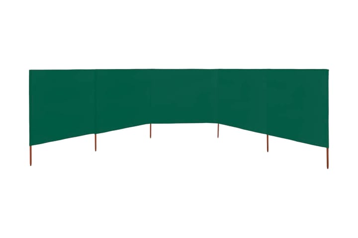 Tuulensuojakangas 5 paneelilla 600x120 cm vihreä - Vihreä - Sermit ja tuulisuojat - Sermi