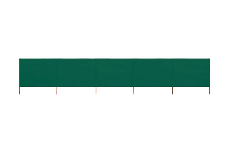 Tuulensuojakangas 5 paneelilla 600x120 cm vihreä - Vihreä - Puutarhakalusteet - Aurinkosuoja - Sermit ja tuulisuojat