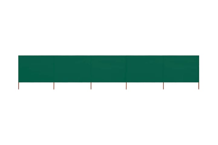 Tuulensuojakangas 5 paneelilla 600x120 cm vihreä - Vihreä - Sermit ja tuulisuojat - Sermi