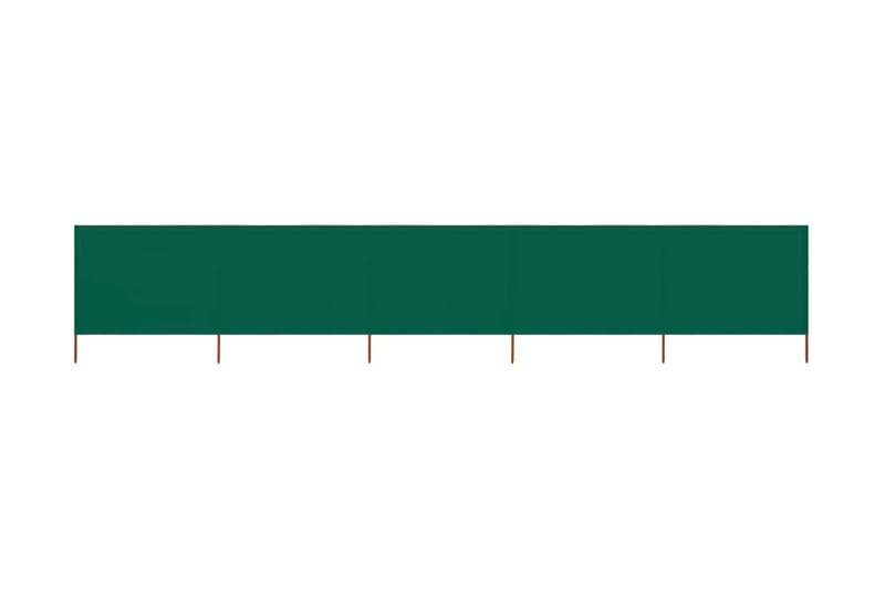 Tuulensuojakangas 5 paneelilla 600x80 cm vihreä - Vihreä - Puutarhakalusteet - Aurinkosuoja - Sermit ja tuulisuojat
