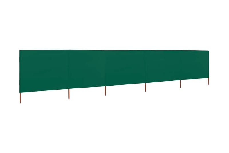 Tuulensuojakangas 5 paneelilla 600x80 cm vihreä - Vihreä - Puutarhakalusteet - Aurinkosuoja - Sermit ja tuulisuojat