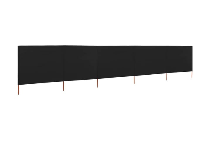 Tuulensuojakangas 5 paneelilla 600x80 cm musta - Musta - Sermit ja tuulisuojat - Sermi
