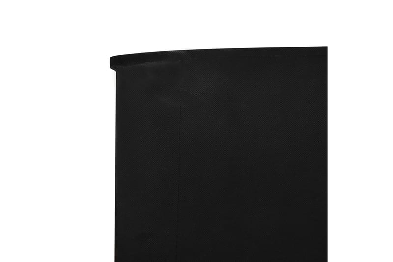 Tuulensuojakangas 5 paneelilla 600x80 cm musta - Musta - Puutarhakalusteet - Aurinkosuoja - Sermit ja tuulisuojat