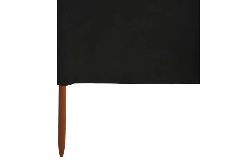Tuulensuojakangas 5 paneelilla 600x160 cm musta - Puutarhakalusteet - Aurinkosuoja - Sermit ja tuulisuojat