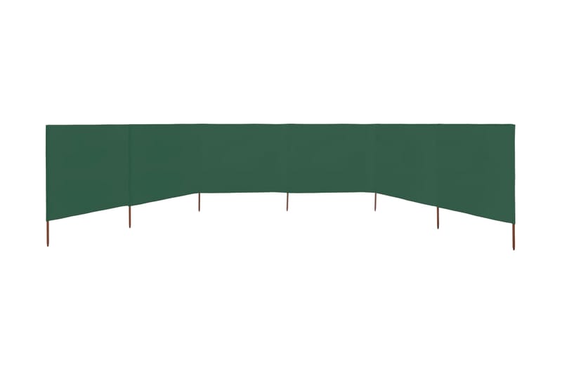 Tuulensuojakangas 6 paneelilla 800 x 80 cm vihreä - Vihreä - Puutarhakalusteet - Aurinkosuoja - Sermit ja tuulisuojat