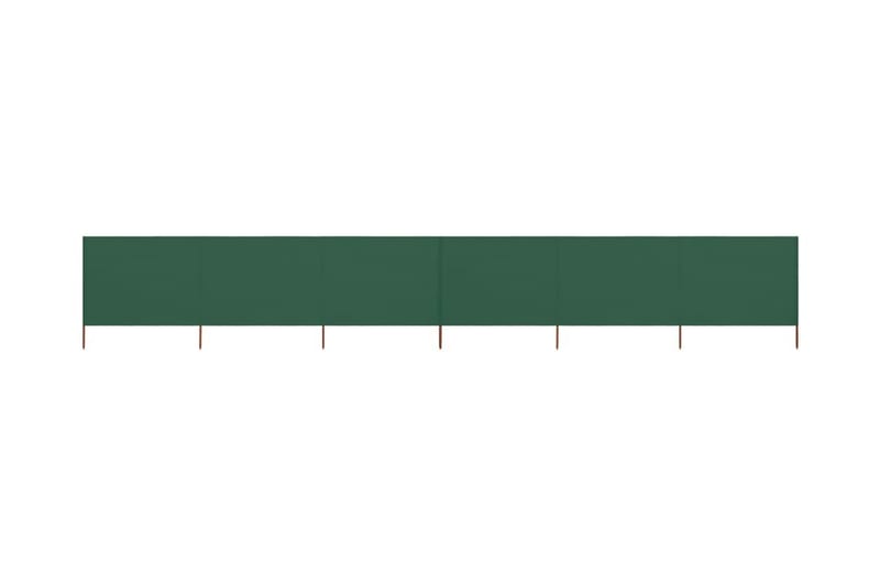Tuulensuojakangas 6 paneelilla 800 x 80 cm vihreä - Vihreä - Puutarhakalusteet - Aurinkosuoja - Sermit ja tuulisuojat