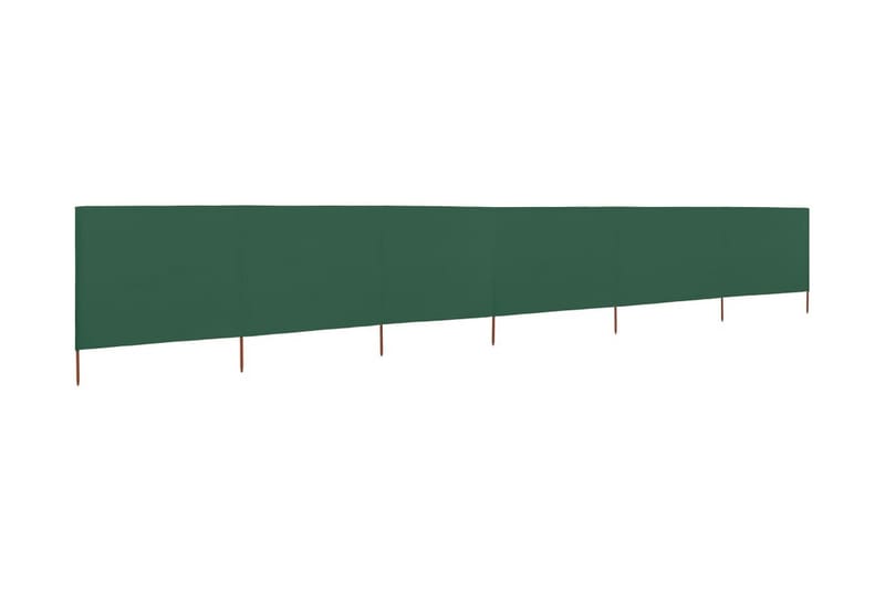 Tuulensuojakangas 6 paneelilla 800 x 80 cm vihreä - Vihreä - Puutarhakalusteet - Aurinkosuoja - Sermit ja tuulisuojat