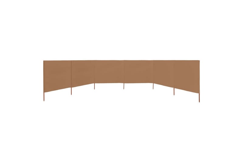 Tuulensuojakangas 6 paneelilla 800x120 cm ruskeanharmaa - Ruskea - Puutarhakalusteet - Aurinkosuoja - Sermit ja tuulisuojat