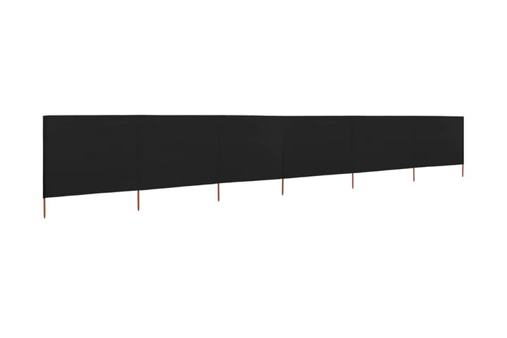 Tuulensuojakangas 6 paneelilla 800x120 cm musta - Musta - Sermit ja tuulisuojat - Sermi