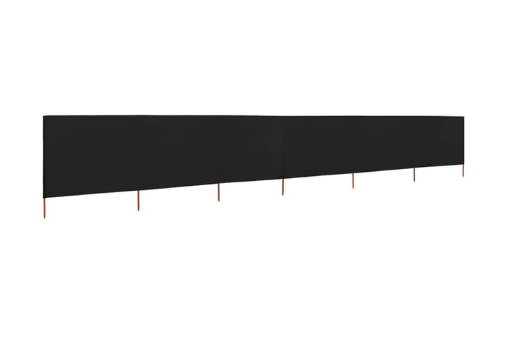 Tuulensuojakangas 6 paneelilla 800 x 80 cm musta - Musta - Sermit ja tuulisuojat - Sermi