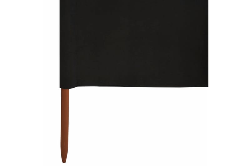 Tuulensuojakangas 6 paneelilla 800 x 80 cm musta - Musta - Puutarhakalusteet - Aurinkosuoja - Sermit ja tuulisuojat