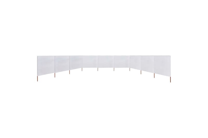Tuulensuojakangas 9 paneelilla 1200x80 cm hiekan valkoinen - Valkoinen - Puutarhakalusteet - Aurinkosuoja - Sermit ja tuulisuojat