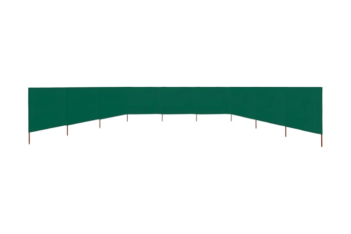 Tuulensuojakangas 9 paneelilla 1200x80 cm vihreä - Vihreä - Sermit ja tuulisuojat - Sermi