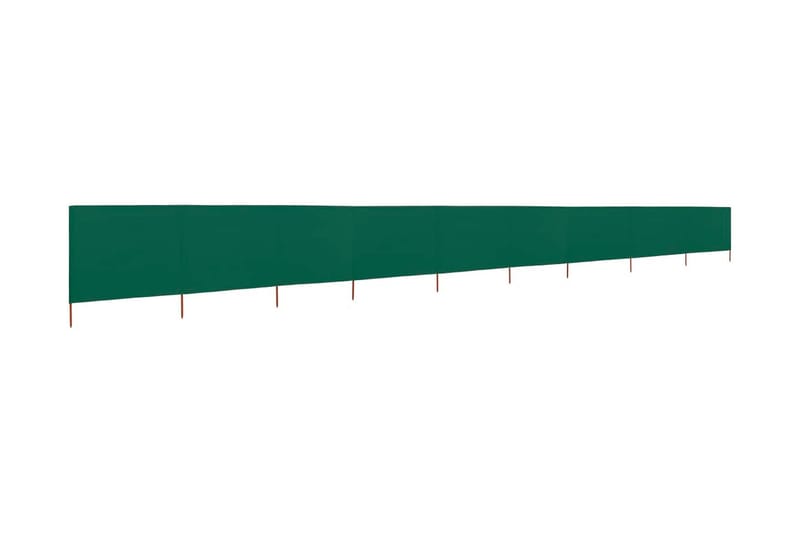 Tuulensuojakangas 9 paneelilla 1200x80 cm vihreä - Vihreä - Puutarhakalusteet - Aurinkosuoja - Sermit ja tuulisuojat