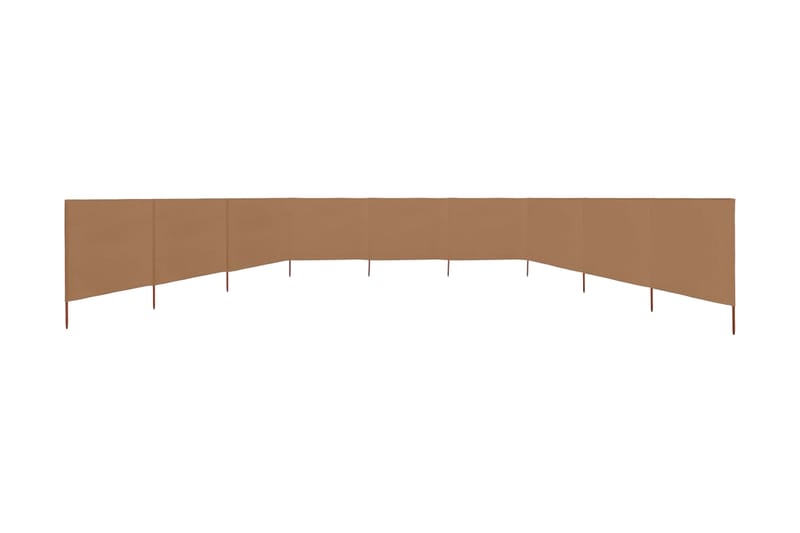 Tuulensuojakangas 9 paneelilla 1200x160 cm ruskeanharmaa - Ruskea - Puutarhakalusteet - Aurinkosuoja - Sermit ja tuulisuojat