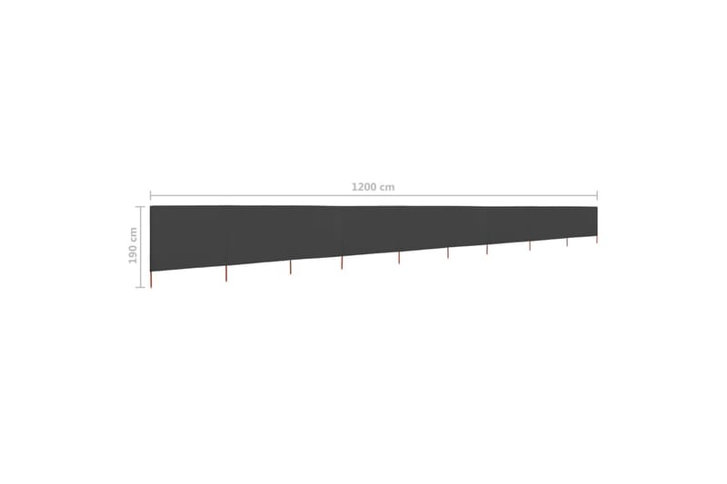 Tuulensuojakangas 9 paneelilla 1200x160 cm antrasiitti - Antrasiitti - Puutarhakalusteet - Aurinkosuoja - Sermit ja tuulisuojat