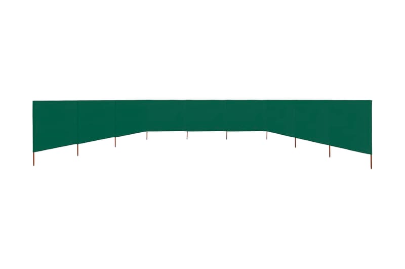 Tuulensuojakangas 9 paneelilla 1200x160 cm vihreä - Vihreä - Puutarhakalusteet - Aurinkosuoja - Sermit ja tuulisuojat