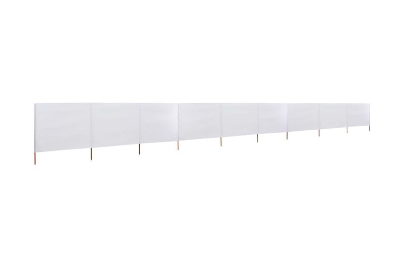 Tuulensuojakangas 9 paneelilla 1200x160 cm hiekan valkoinen - Valkoinen - Puutarhakalusteet - Aurinkosuoja - Sermit ja tuulisuojat