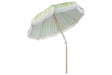 Teulon Aurinkovarjo 150 cm - Valkoinen/Vaaleanruskea - Puutarhakalusteet - Aurinkosuoja - Aurinkovarjo - Parvekevarjo