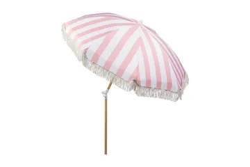 Teulon Aurinkovarjo 150 cm - Pinkki/Valkoinen/Vaaleanruskea - Puutarhakalusteet - Aurinkosuoja - Aurinkovarjo - Parvekevarjo