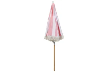 Teulon Aurinkovarjo 150 cm - Pinkki/Valkoinen/Vaaleanruskea - Puutarhakalusteet - Aurinkosuoja - Aurinkovarjo - Parvekevarjo