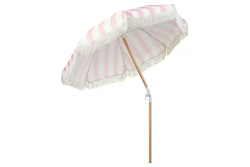 Teulon Aurinkovarjo 150 cm - Pinkki/Valkoinen/Vaaleanruskea - Puutarhakalusteet - Aurinkosuoja - Aurinkovarjo - Parvekevarjo