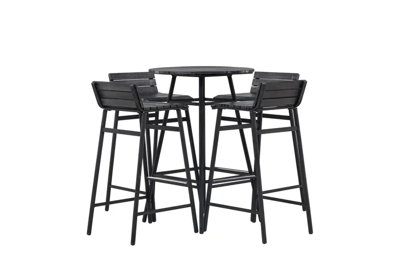 Parvekesetti Mexico 4-istuttava - Musta - Puutarhakalusteet - Parveke - Parvekekalusteet - Parvekesetti