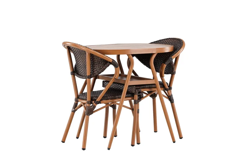 Parvekesetti Abrantes 2-istuttava - Ruskea - Puutarhakalusteet - Parveke - Parvekekalusteet - Parvekesetti