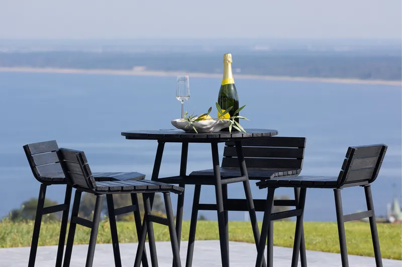 Parvekesetti Mexico 4-istuttava - Musta - Puutarhakalusteet - Parveke - Parvekekalusteet - Parvekesetti