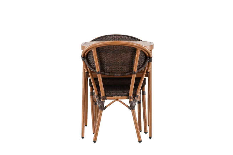 Parvekesetti Abrantes 2-istuttava - Ruskea - Puutarhakalusteet - Parveke - Parvekekalusteet - Parvekesetti