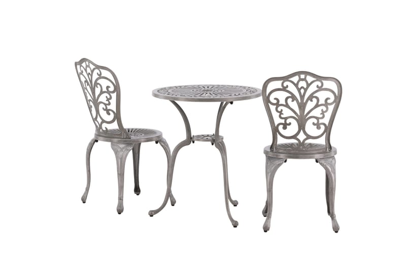 Parvekesetti Nandin 2-istuttava - Hopea - Puutarhakalusteet - Parveke - Parvekekalusteet - Parvekesetti