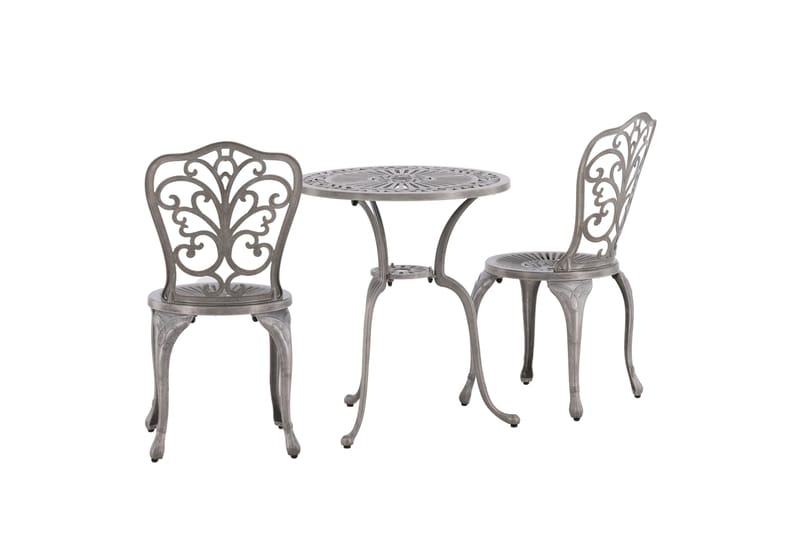 Parvekesetti Nandin 2-istuttava - Hopea - Puutarhakalusteet - Parveke - Parvekekalusteet - Parvekesetti