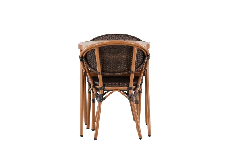 Parvekesetti Abrantes 2-istuttava - Ruskea - Puutarhakalusteet - Parveke - Parvekekalusteet - Parvekesetti