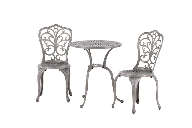 Parvekesetti Nandin 2-istuttava - Hopea - Puutarhakalusteet - Parveke - Parvekekalusteet - Parvekesetti