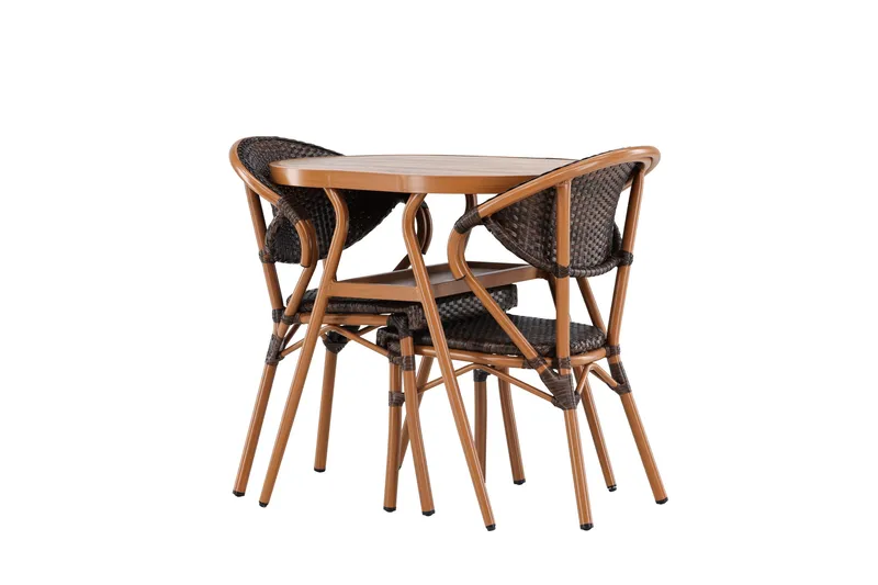 Parvekesetti Abrantes 2-istuttava - Ruskea - Puutarhakalusteet - Parveke - Parvekekalusteet - Parvekesetti