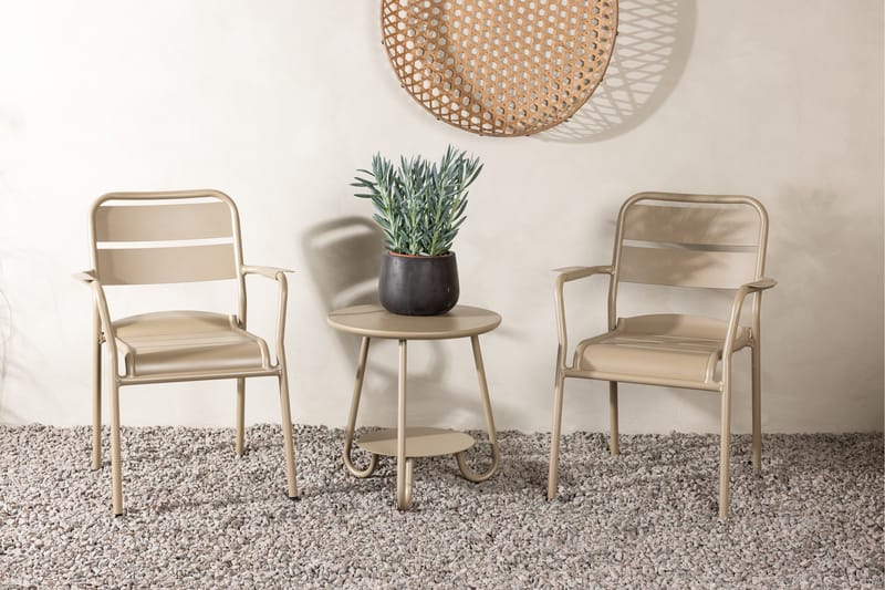 Parvekesetti Faro 2-istuttava - Beige - Puutarhakalusteet - Parveke - Parvekekalusteet - Parvekesetti