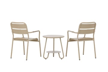 Parvekesetti Faro 2-istuttava - Beige - Puutarhakalusteet - Parveke - Parvekekalusteet - Parvekesetti