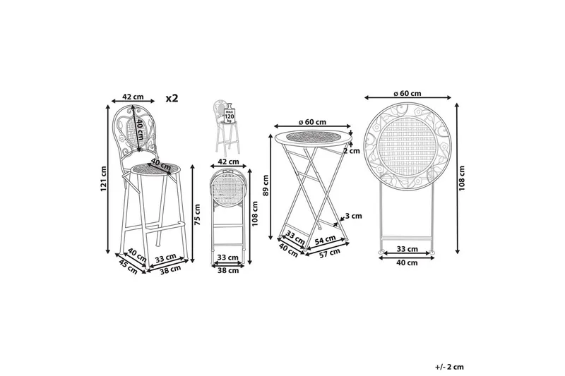 Baarisarja Bivio - Puutarhakalusteet - Parveke - Parvekekalusteet - Parvekesetti