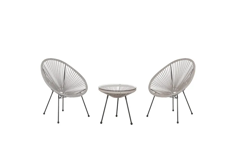Cafeset Beliani Acapulco II Blå/Svart Light grey||Black, undefined