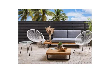 Cafeset Beliani Acapulco II Blå/Svart White||Black - Puutarhakalusteet - Parveke - Parvekekalusteet - Parvekesetti