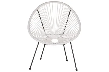 Cafeset Beliani Acapulco II Blå/Svart White||Black - Puutarhakalusteet - Parveke - Parvekekalusteet - Parvekesetti