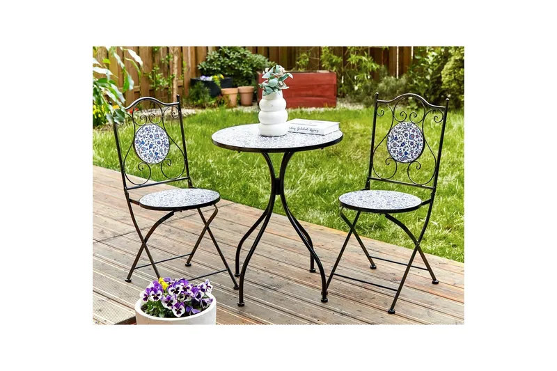 Cafeset Beliani Camprena Black - Puutarhakalusteet - Parveke - Parvekekalusteet - Parvekesetti