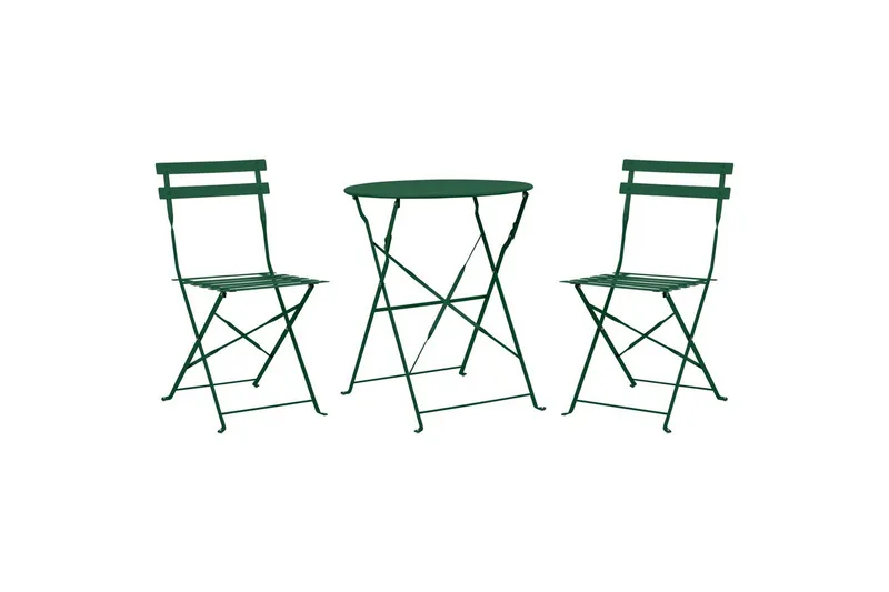 Cafeset Beliani Fiori Blå Dark green - Puutarhakalusteet - Parveke - Parvekekalusteet - Parvekesetti