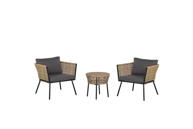 Cafeset Beliani Gargano Brun/grå Brown||Grey, undefined