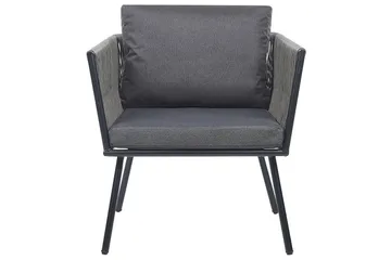 Cafeset Beliani Gargano Brun/grå Light grey||Black - Puutarhakalusteet - Parveke - Parvekekalusteet - Parvekesetti