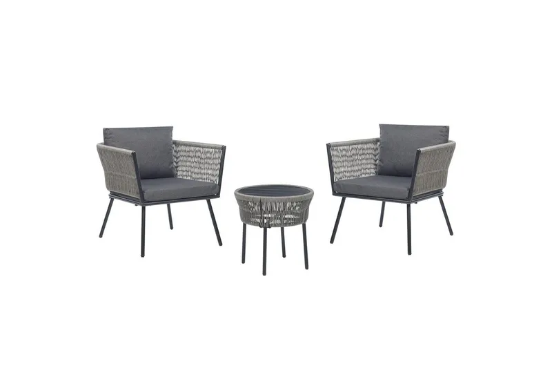 Cafeset Beliani Gargano Brun/grå Light grey||Black