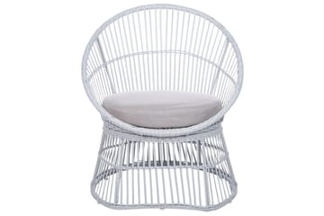 Cafeset Beliani Mesyna Beige/grå White||Beige - Puutarhakalusteet - Parveke - Parvekekalusteet - Parvekesetti