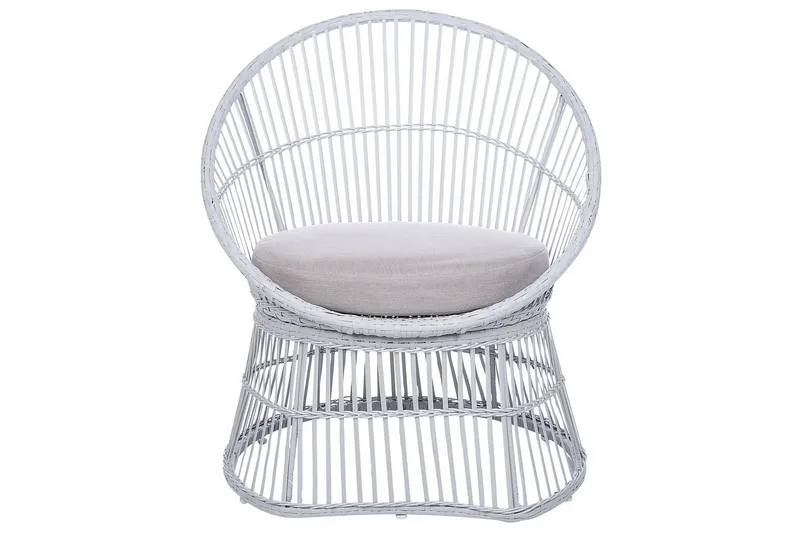 Cafeset Beliani Mesyna Beige/grå White||Beige - Puutarhakalusteet - Parveke - Parvekekalusteet - Parvekesetti