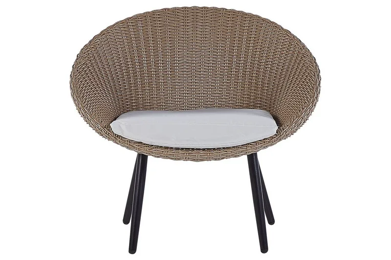 Cafeset Beliani Ortigia Ljusbeige - Puutarhakalusteet - Parveke - Parvekekalusteet - Parvekesetti