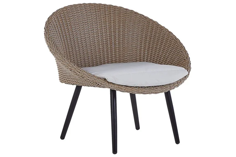 Cafeset Beliani Ortigia Ljusbeige - Puutarhakalusteet - Parveke - Parvekekalusteet - Parvekesetti
